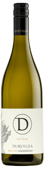 Bottle shot of 2020 Durvillea Pinot Gris