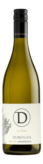 Bottle shot of 2021 Durvillea Pinot Gris