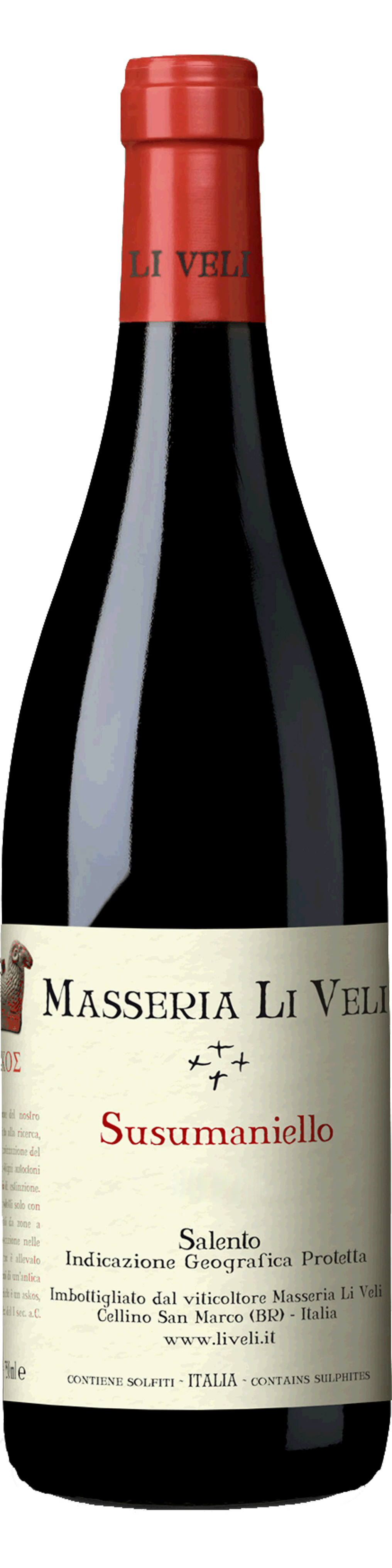 Bottle shot of 2013 Askos Susumaniello