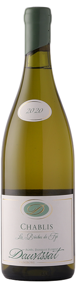 Bottle shot of 2020 Chablis ‘Les Brèches de Fyé’